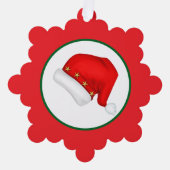 Santa Hut Ornament Karte (Vorderseite)