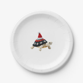Santa-Hut-Schildkröte - Vintage Meeresschildkröte  Pappteller