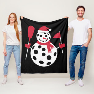 Santa Hut Schneemann Familie Weihnachten Matching  Fleecedecke