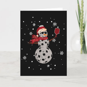 Santa-Hut Schneemann Familie Weihnachten Matching Karte