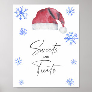 Santa Hut - Süßigkeiten und Leckereien Baby Shower Poster