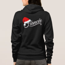 Santa-Hut-Verlobte Sweatshirt schwarz
