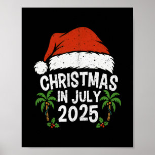 Santa-Hut-Weihnachten im Juli 2025 Familienurlaub Poster