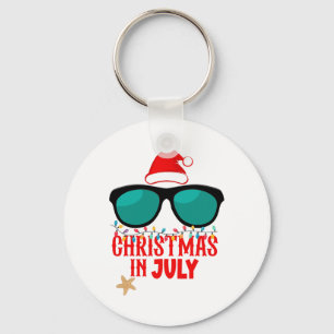 Santa Hut Weihnachten im Juli Sonnenbrille Sommer  Schlüsselanhänger