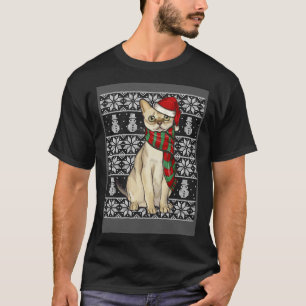 Santa Hut Weihnachten Singapura Katze hässliches W T-Shirt
