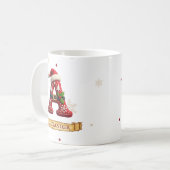 Santa Hut Weihnachtsmann Rot Buchstabe A Name Kaffeetasse (Vorderseite Links)