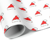 Santa-Hut-Weihnachtspapier Geschenkpapier (Rolleneckpunkt)