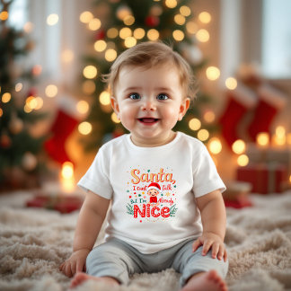 Santa I can't talk, ich bin schon nett - Funny Bab Baby T-shirt