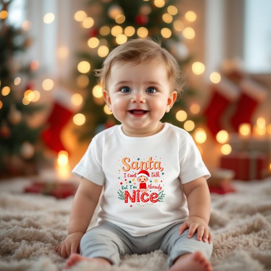 Santa I can't talk, ich bin schon nett - Funny Bab Baby T-shirt
