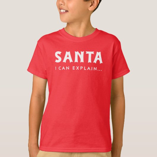 Santa I kann Ihnen einen schönen Urlaub erklären T-Shirt (Vorderseite)