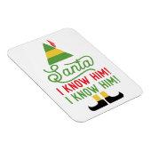 Santa I kenne Ihm Elf Weihnachtsmann Kühlschrankma Magnet (Rechte Seite)