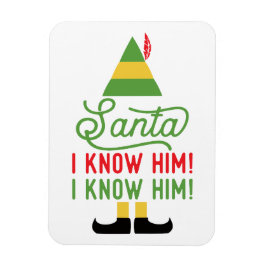 Santa I kenne Ihm Elf Weihnachtsmann Kühlschrankma Magnet
