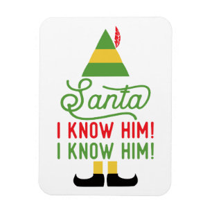 Santa I kenne Ihm Elf Weihnachtsmann Kühlschrankma Magnet
