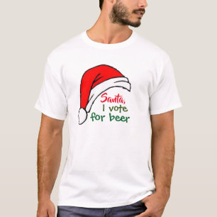 Santa i wählt Bierkomik Weihnachts-Shirt Design T-Shirt