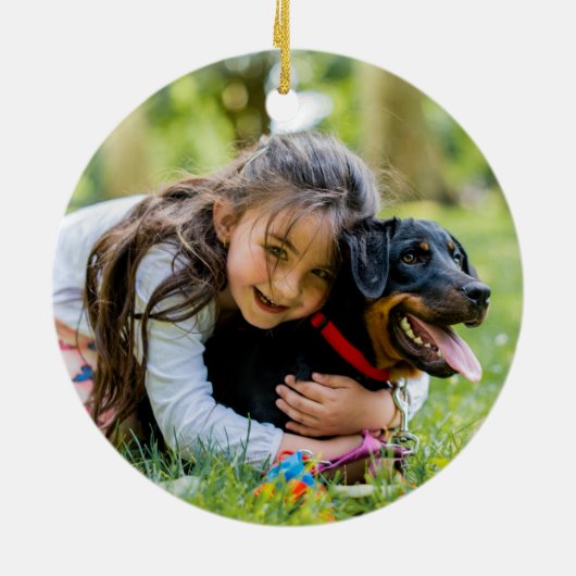 Santa I war ein gutes Girl-Foto Weihnachten Keramik Ornament (Hinten)