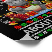 Santa I war ernsthaft über die Hippo Funny Ugly Ch Poster (Ecke)