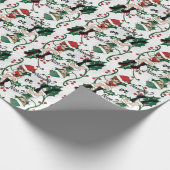 Santa I war unheimlich? oder Nizza? -Weihnachtsmä Geschenkpapier (Ecke)