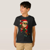 Santa Ice Hockey Player Christmas Xmas Boys Men Bo T-Shirt (Vorne ganz)