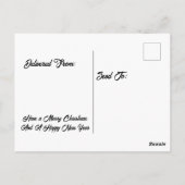 Santa ice Skaten Psychedelic Postkarte (Rückseite)