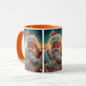 Santa: Ich bin damit beschäftigt, Weihnachtsgesche Tasse (Vorderseite Links)