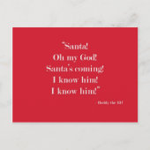 Santa! Ich kenne ihn! Postkarte (Vorderseite)