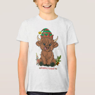 Santa, ich versuchte - Adorable Weihnachtskühe Tri-Blend Shirt