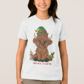 Santa, ich versuchte - Adorable Weihnachtskühe Tri-Blend Shirt (Vorderseite)