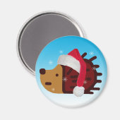 Santa Igel im Schnee! Magnet (Vorderseite/Rückseite)