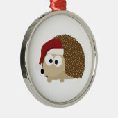 Santa Igel Silbernes Ornament (Rechts)
