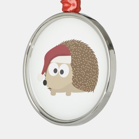 Santa Igel Silbernes Ornament (Links)