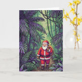 Santa im Dschungel Karte (Gelbe Blume)