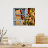 Santa im Fenster Poster (Küche)