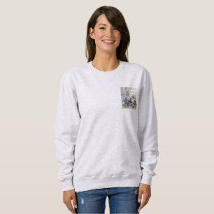 Santa im Gefängnis Damen Ashgrau Sweatshirt mit Ta