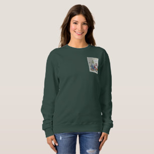 Santa im Gefängnis Damen grüner Sweatshirt mit Tas