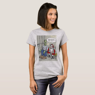 Santa im Gefängnis Frauen graues T-Shirt