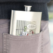 Santa im Gefängnis rostfreier Stahlkolben Flachmann (Beispiel)