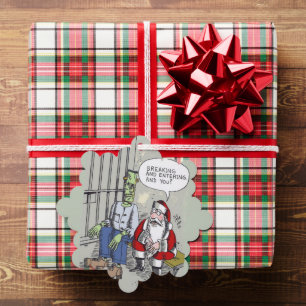 Santa Im Gefängnis Schneeflocken Papierornament Ornament Karte