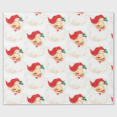 Santa im Hut Geschenkpapier (Flach)