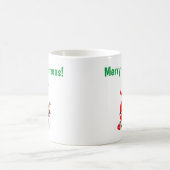 Santa im Nordpol mit Rotnasen-Rentier Kaffeetasse (Mittel)