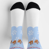 Santa im Schlitten-Design Weihnachten Socken (Oben)
