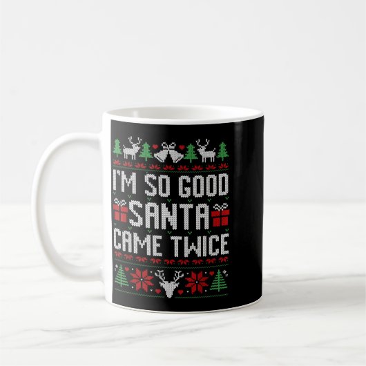 Santa I'm So Good Santa Came Twice Matching Couple Kaffeetasse (Links)