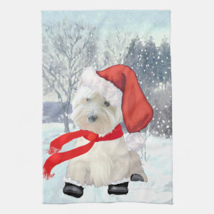 Santa im Stiefel Handtuch
