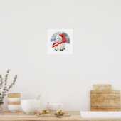 Santa im Stiefel Poster (Küche)