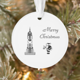 Santa im Vintage-Stil New York City Weihnachten Ornament
