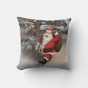 Santa im Wald Kissen
