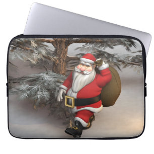 Santa im Wald Laptopschutzhülle