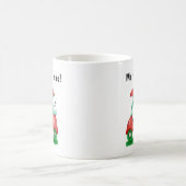 Santa im Weihnachts-Golfwagen Kaffeetasse (Mittel)
