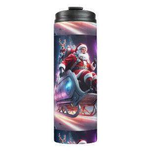Santa im Weltraum   Eine futuristische Weihnachts- Thermosbecher