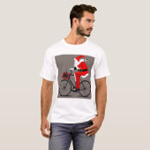 Santa in a Bike T-Shirt (Vorne ganz)