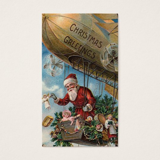 "Santa in a Blimp"-Geschenkmarke (Vorderseite)